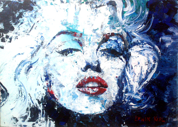 marilyn monroe acryl oil on canvas modern art küchenstudio wohnkultur